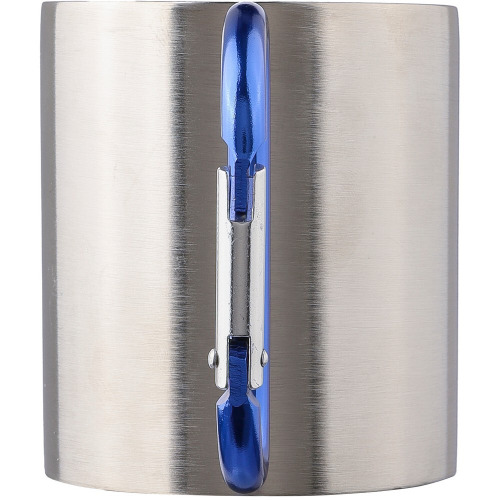 Metalowy kubek 185 ml z karabińczykiem Granatowy V0646-04 (4)