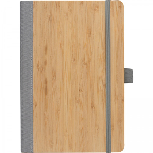 Notatnik A5 w linie z poliestru z recyklingu TEOFILO Szary 2377407 (4)