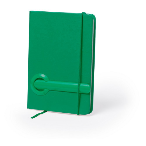 Notatnik (80 kartek w linie), długopis zielony V2914-06 