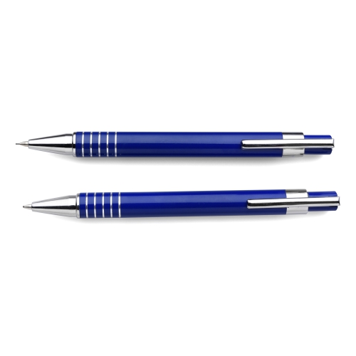 Zestaw piśmienny, długopis i ołówek niebieski V1203-11 (1)
