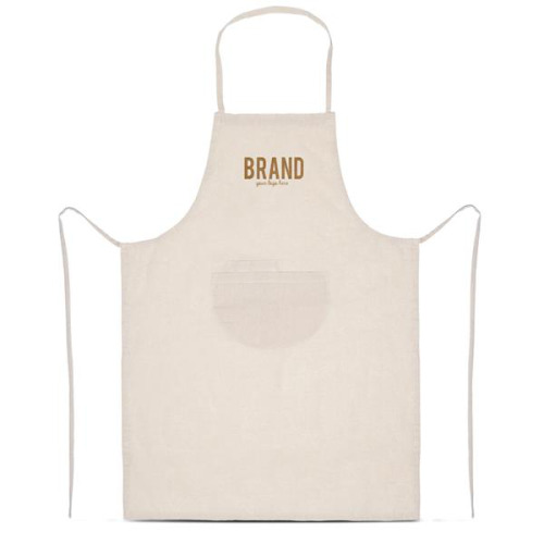 Fartuch z recyklingowej bawełny 140g / RecyApron Natural IP26029780 (2)