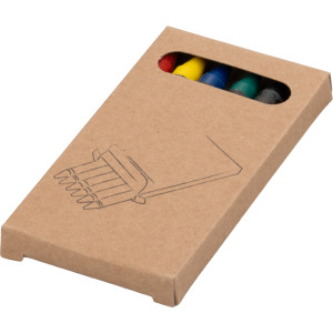 Kredki świecowe 6 kolorów AGOSTINO Wielokolorowy