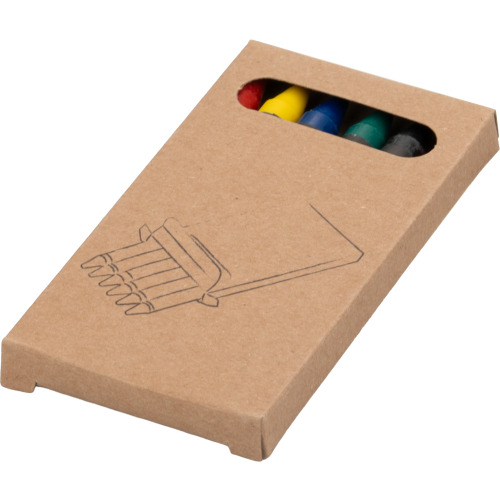 Kredki świecowe 6 kolorów AGOSTINO Wielokolorowy 14464mc 