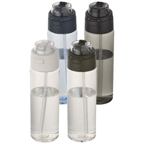 Bidon na wodę Theron o pojemności 700 ml, wykonany z tworzywa sztucznego pochodzącego z recyklingu (RCS), z pokrywką o podwój Przezroczysty klarowny 10095001 (7)