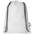 Plecak Oriole ze sznurkiem ściągającym z recyklowanego plastiku PET Biały 12046104 (2) thumbnail
