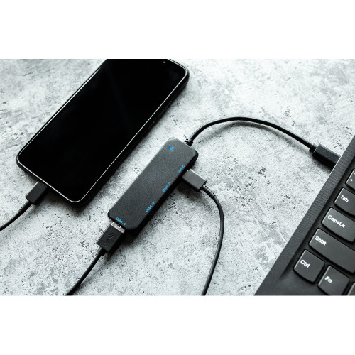 Hub USB i USB typu C z RABS | Gerard czarny V0018-03 (6)