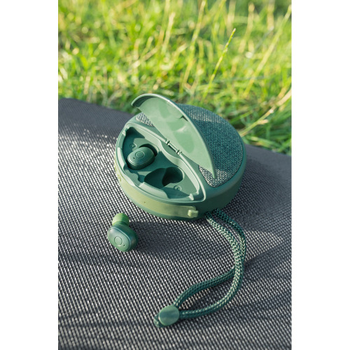 Głośnik bezprzewodowy 5W Air Gifts, radio, bezprzewodowe słuchawki douszne | Caleb Zielony V7282-06 (12)