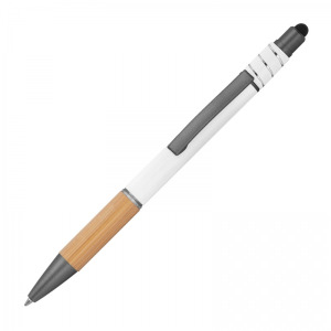 Długopis aluminiowy antystres touch pen MANUELA Biały
