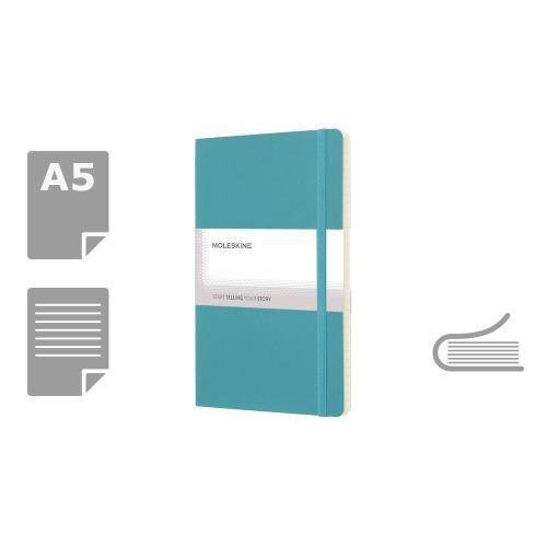 MOLESKINE Notatnik ok. A5 Turkusowy VM303-29 