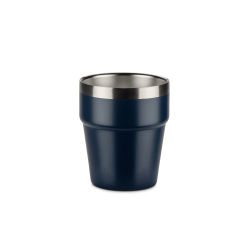 Kubek z recyklingowanej stali nierdzewnej MAKEL 300 ml Granatowy 16404-06 