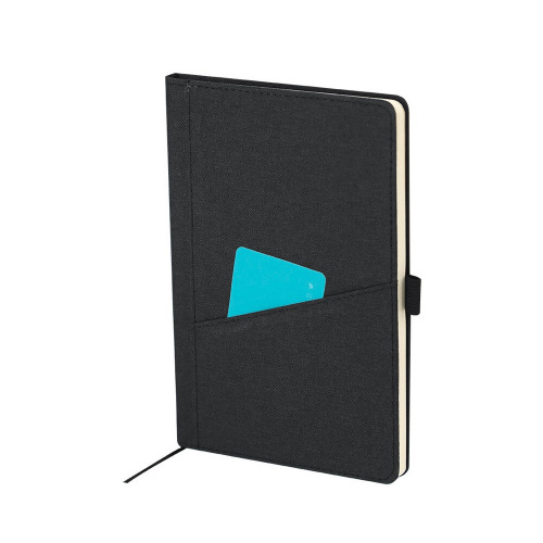 Zestaw upominkowy, brelok, notatnik ok. A5, długopis, pudełko podarunkowe Czarny VA355-03 (4)