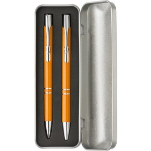 Zestaw piśmienny, długopis i ołówek mechaniczny pomarańczowy