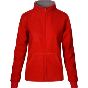 Bluza Klasyczna Polarowa Anti-pill - Red & Light Grey (Solid)