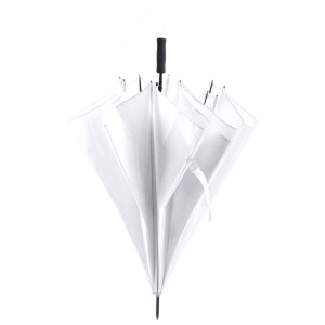 Duży wiatroodporny parasol automatyczny biały