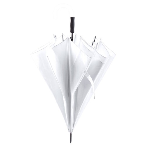 Duży wiatroodporny parasol automatyczny biały V0721-02 