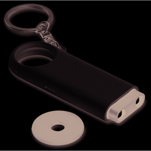 Brelok-latarka z żetonem Czarny MO8466-03 (1)