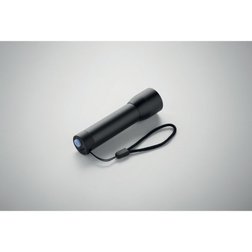 Aluminiowa latarka akumulatorowa Czarny MO2991-03 (6)