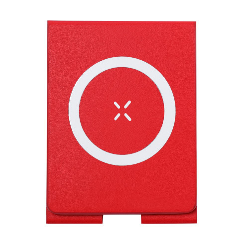 Magnetyczna ładowarka bezprzewodowa 15W, składana, stojak na telefon Czerwony VA607-05 (4)