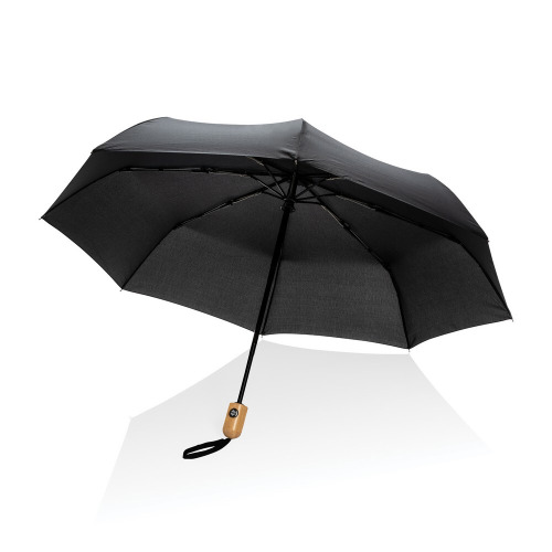 Bambusowy parasol automatyczny 21" AWARE™ RPET Czarny P850.611 (6)