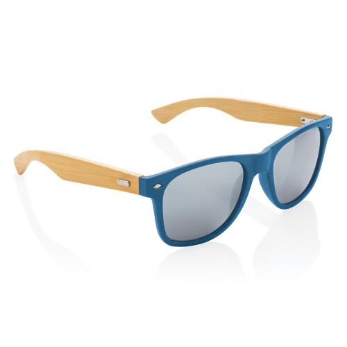 Okulary przeciwsłoneczne, plastik z recyklingu niebieski P453.975 
