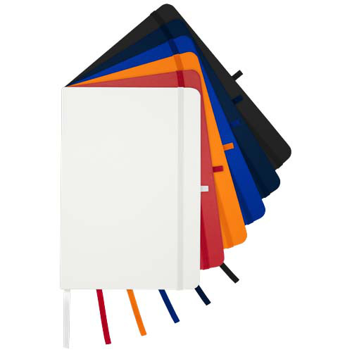 Teak notatnik A5 z twardą okładką z materiałów z recyklingu i stronami w linie Biały 10601301 (6)