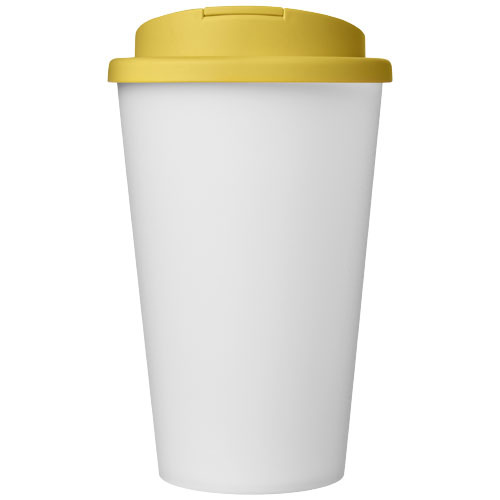 Kubek Americano® Eco z recyklingu o pojemności 350 ml z pokrywą odporną na zalanie Żółty 21042515 (2)
