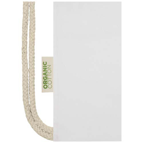 Odisha organiczny worek sznurowany z certyfikatem OCS o gramaturze 140 g/m², 5 l  Biały 12078101 (3)