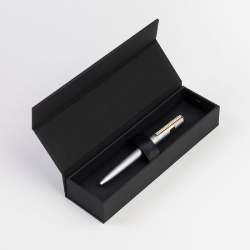 Długopis Gear Pinstripe Black / Rosegold Srebrny HSV2854B (4)