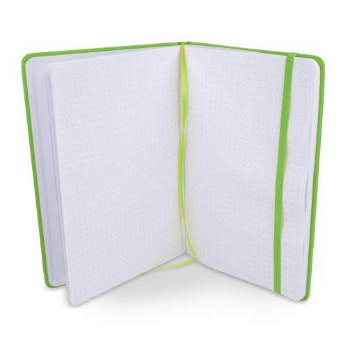 Notatnik A5 PU z kartkami papieru w kropki Jasnozielony LT92064-N0032 (3)