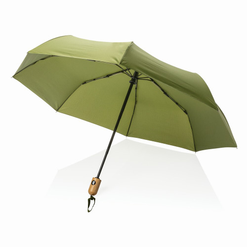 Bambusowy parasol automatyczny 21" AWARE™ RPET Zielony P850.617 (6)