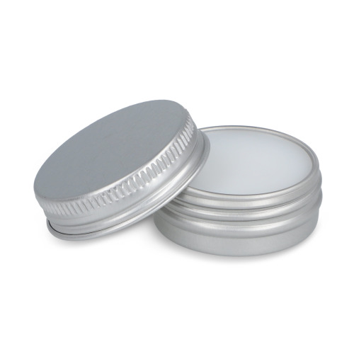 Okrągła puszka aluminiowa z recyklingu Lipbalm Srebrny LT90488-N0005 (2)