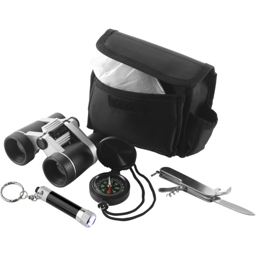 Zestaw, lornetka, kompas, latarka, scyzoryk, peleryna Neutralny V6543-00 