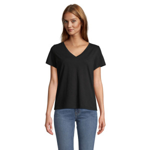 REGENT V T-SHIRT WOMEN Deep Black