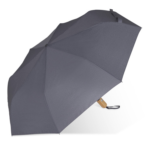 Składany parasol 21” z plastiku z recyklingu automatycznie otwierany Szary LT97112-N0061 