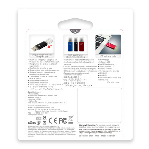 Pendrive pqi u273l w metalowej obudowie Niebieski EG 793104 32GB (3)