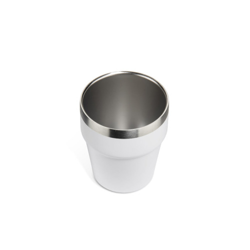 Kubek z recyklingowanej stali nierdzewnej MAKEL 300 ml Biały 16404-01 (1)