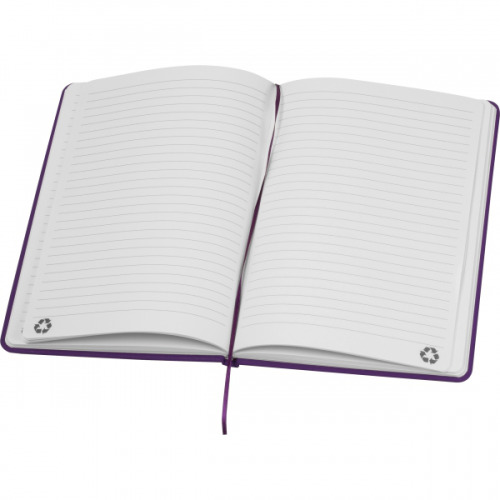 Notatnik A5 w linie z materiałów z recyklingu DOMINIK Fioletowy 2526112 (2)