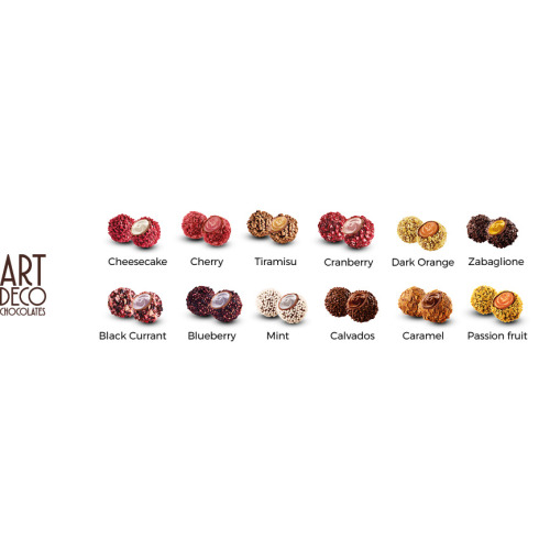 BOMBONIERKA ART DECO 12 W PUSZCE Wielokolorowy SU-0548A (1)