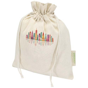 Odisha organiczna torba prezentowa z certyfikatem OCS o gramaturze 140 g/m² — 30 x 25 cm