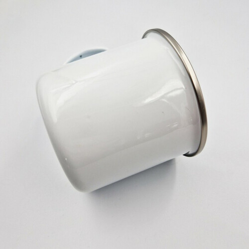 Emaliowany kubek 360 ml | Sandra biały V0800/W-02 (17)