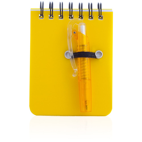 Notatnik z długopisem żółty V2575-08 