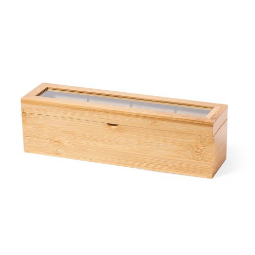 Bambusowe pudełko na herbatę jasnobrązowy V8220-18 (2)