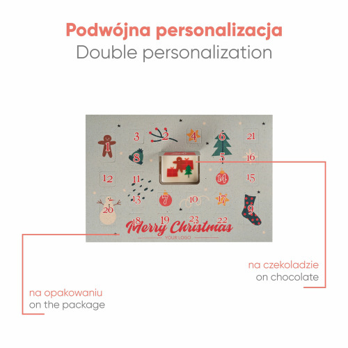 Kalendarz Adwentowy 24+Logo Print Wielokolorowy S0583P/XM (3)