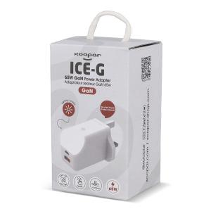 Zasilacz Xoopar ICE-G 65 W GaN z wtyczką brytyjską