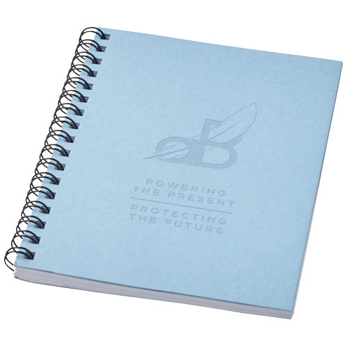 Desk-Mate® kolorowy kołonotatnik A6 z materiałów z recyklingu Jasnoniebieski 21018850 (4)