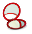 Okrągłe podwójne lusterko przezroczysty czerwony IT3054-25 (1) thumbnail