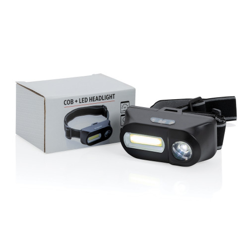 Latarka na głowę COB LED Czarny P518.041 (10)