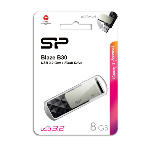 Pendrive Blaze B30, 64GB 3.1 Silicon Power Czarny EG814003 8GB (3)
