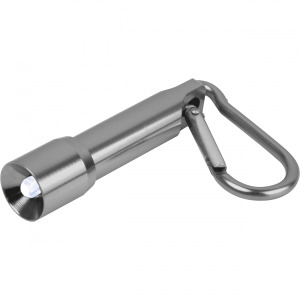 Mini latarka z aluminium z recyklingu BERGAMO Szary