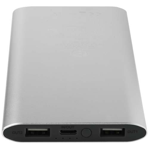 Juice bezprzewodowy powerbank o pojemności 8000 mAh Type-C z aluminium pochodzącego z recyklingu Srebrny 12438581 (4)